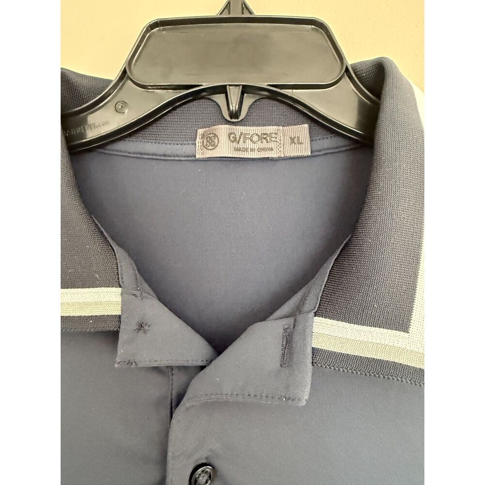 G/FORE Men’s Tux Banded Sleeve Tech Jersey Golf Polo XL - Ink - Picture 4 of 7